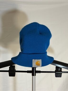 Carhartt Bright Blue Knit Beanie with Branded Patch